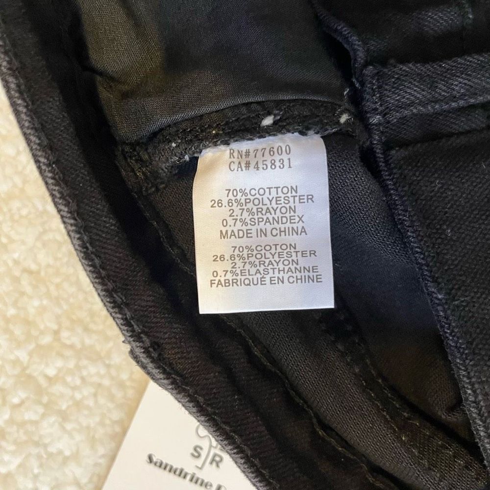 Free People Sandrine Rose Womens Black‎ Skinny Stretch Hi Rise Jeans Size 25 NWT - Picture 7 of 11